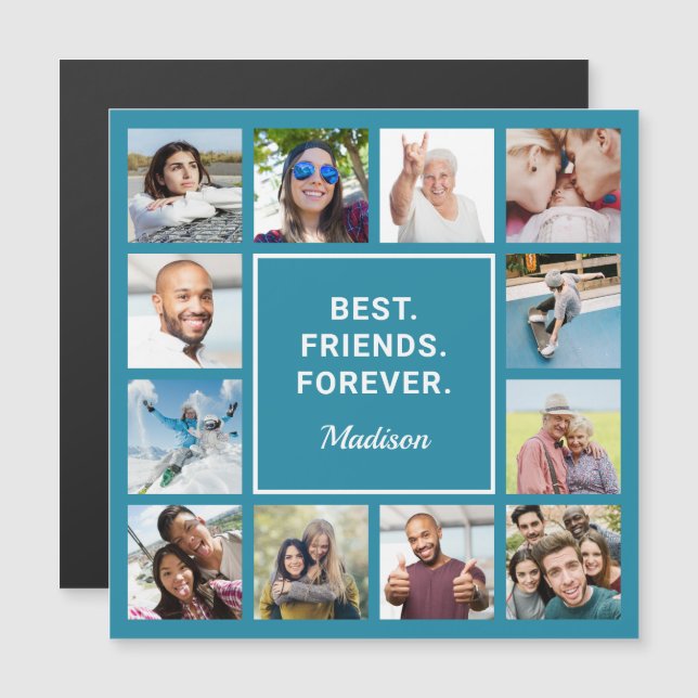 IHRE Fotos - Benutzerdefinierter Text und Farbe Magnetkarte (Vorne/Hinten)