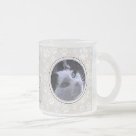 Ihre Fotos Cat Memorial Paw druckt Sand-Tasse Mattglastasse