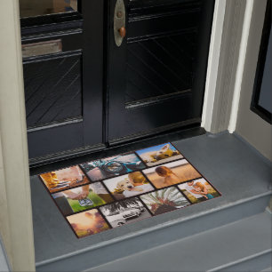 Ihre Fotos Doormat Collage Black Fußmatte