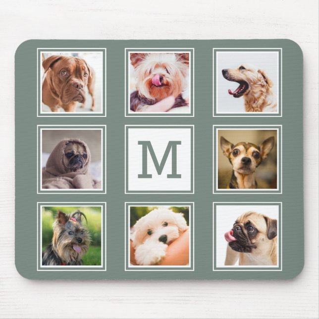IHRE FOTOS / Hunde angepasstes Monogramm-Pad Mousepad (Vorne)