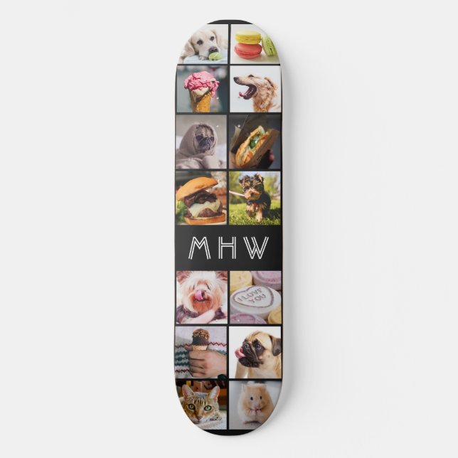 IHRE FOTOS & MONOGRAM-Skateboards Skateboard (Vorderseite)