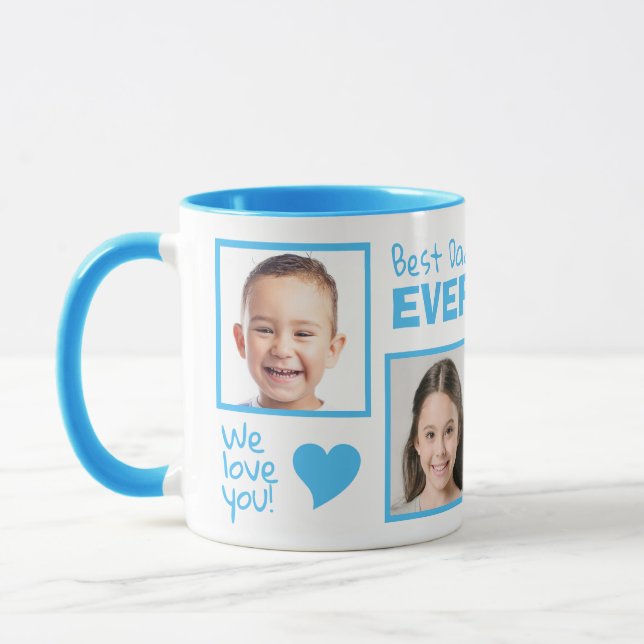 IHRE Fotos & Namen BESTE VATER Tasse (Links)