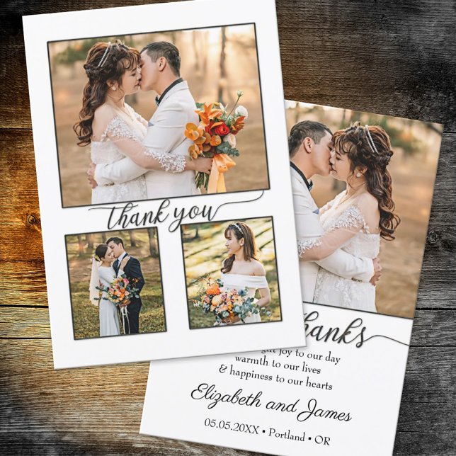 Ihre Fotos Script Wedding danke Karte (Von Creator hochgeladen)