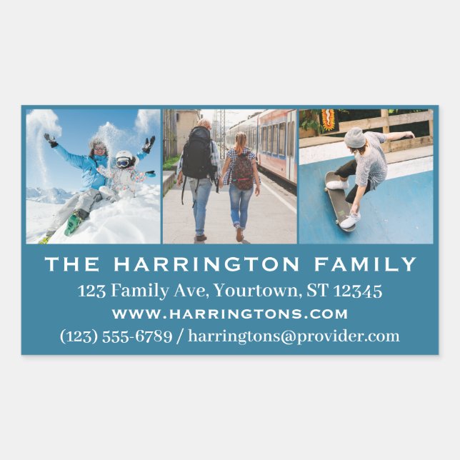 IHRE Fotos, Text- und Farbaufkleber Rechteckiger Aufkleber (Vorderseite)