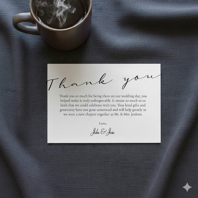 Ihre Fotos und Erinnerungen QR Code Hochzeit Dankeskarte (Your photos and memories QR code wedding Thank You Card.)