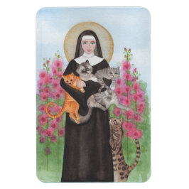 IHRE FOTOVORLAGE - St. Gertrude mit Cats Saint Magnet