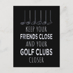 Ihre Freunde Nah und Ihre Golfklubs Naher behalten Postkarte