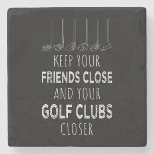 Ihre Freunde Nah und Ihre Golfklubs Naher behalten Steinuntersetzer