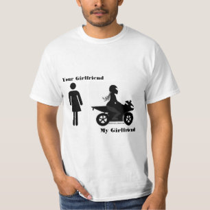 Ihre Freundin, mein Freundin-Motorrad T-Shirt