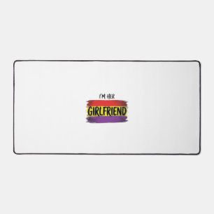 Ihre Freundin Regenbogen Stolz Vektor-Shirt Schreibtischunterlage