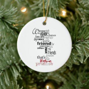 **IHRE FREUNDSCHAFT BEDEUTET MICH*** CHRISTMAS ORN KERAMIK ORNAMENT