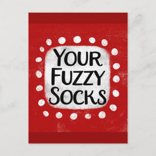 Ihre Fuzzy Socks Postkarte