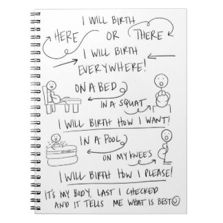 Ihre Geburt Ihr Weisen-gewundenes Notizbuch Notizblock