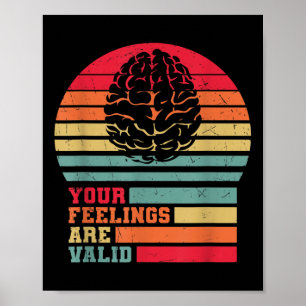 Ihre Gefühle sind gültig für Vintage psychische Ge Poster