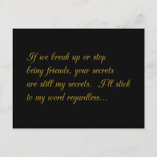 IHRE GEHEIMNISSE SIND IMMER NOCH MEIN GEHEIMNIS BR POSTKARTE