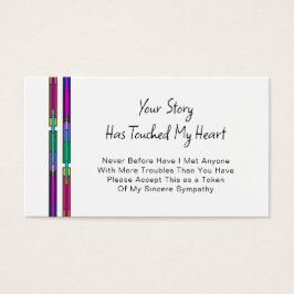 Ihre Geschichte hat meine Herzsympathiekarte berüh