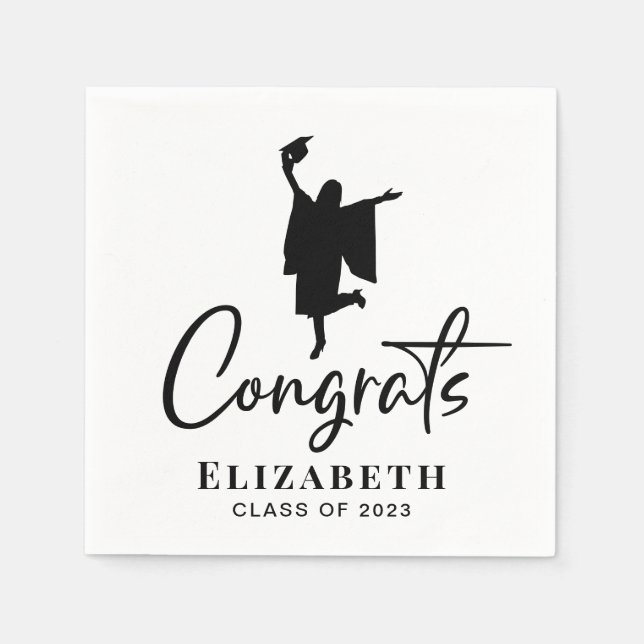 Ihre Glückwunsch der Graduiertenparty Serviette (Vorderseite)