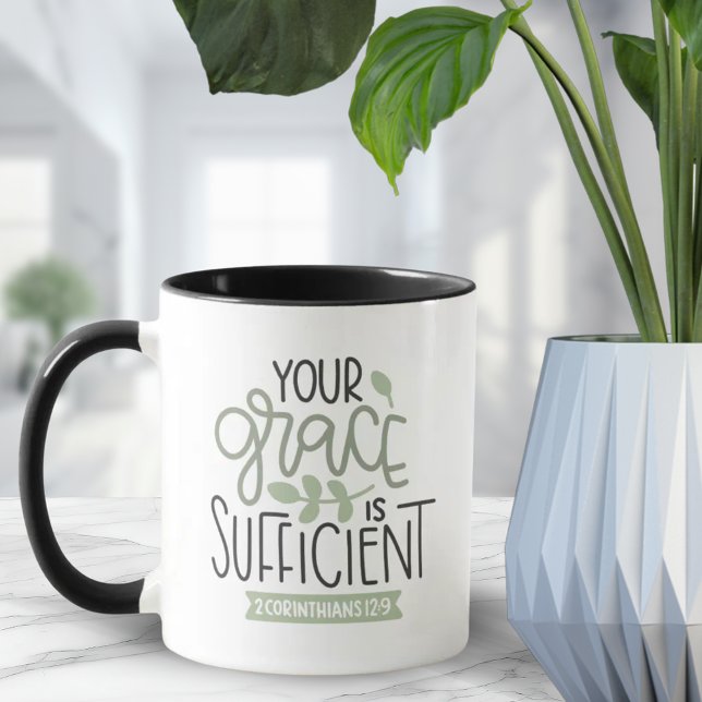 Ihre Gnade ist ausreichend Bibelverse Geschenk Tasse (Your Grace Is Sufficient Bible Verse Gift Mug)
