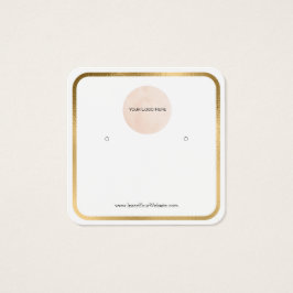 Ihre Gold-Border-Rounded-Earring-Display-Karte für