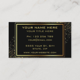 Ihre goldene schwarze Visitenkarte mit goldenem Te