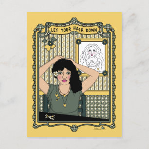 Ihre Hair Down_C_ Postkarte gelassen