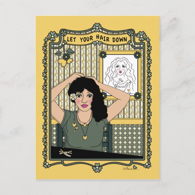 Ihre Hair Down_C_ Postkarte gelassen (Vorderseite)