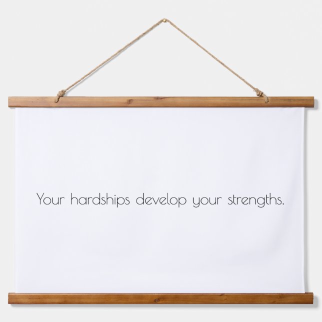 Ihre Hardships Wood Topped Wall Tapestes Wandteppich Mit Holzrahmen (Vorne)