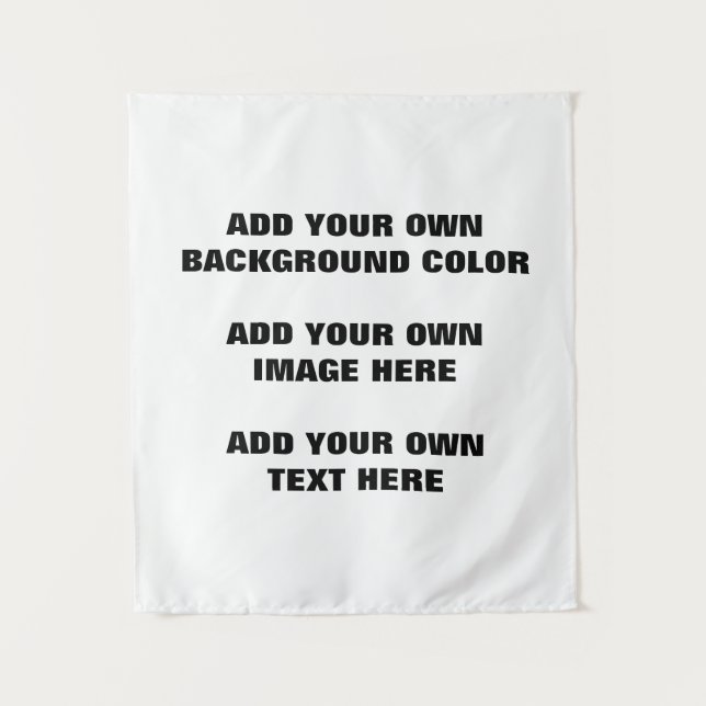 Ihre Hintergrundfarbe, Ihr Bild, Ihr eigener Text Wandteppich (Vorderseite)