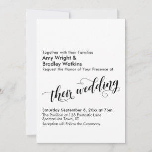 Ihre Hochzeitstypografie, Elegante Schrift auf Wei Einladung