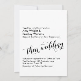 Ihre Hochzeitstypografie, elegantes Drehbuch auf W Einladung