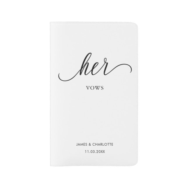 Ihre Hochzeitsvows Buch Minimalistisches Drehbuch (Vorderseite)