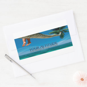 "Ihre Höhe / Einstellung" Inspiration Zitat Rechteckiger Aufkleber