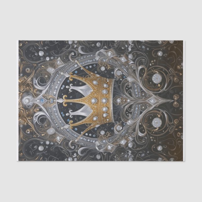 Ihre Hoheit, Königin fabelhaftes Gold und Silber Seidenpapier (Vorderseite)