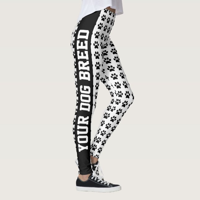 Ihre Hundezucht und -tatzen personifizieren Text Leggings (Rechts)