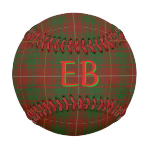 Ihre Initialen auf Bruce Clan tartan Baseball