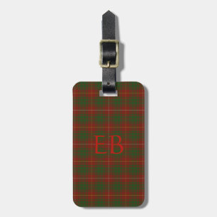 Ihre Initialen auf Bruce Clan tartan Gepäckanhänger