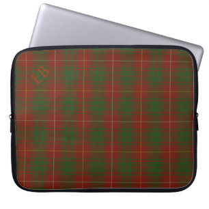 Ihre Initialen auf Bruce Clan tartan Laptopschutzhülle