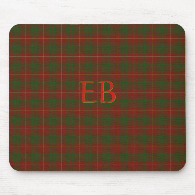 Ihre Initialen auf Bruce Clan tartan Mousepad (Vorne)
