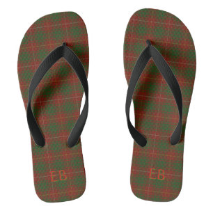 Ihre Initialen auf offiziell Bruce Clan tartan Flip Flops