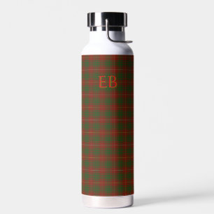 Ihre Initialen auf offiziell Bruce Clan tartan Trinkflasche