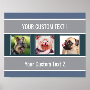 IHRE Instagram Fotos u. Text-gestreiftes Plakat