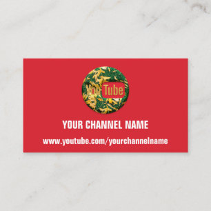 IHRE KANAL NAME YOUTUBER SUSCRIBE CARD VISITENKARTE
