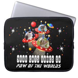 Ihre Katzen in einer Alien Raumschiff UFO Sci Fi F Laptopschutzhülle