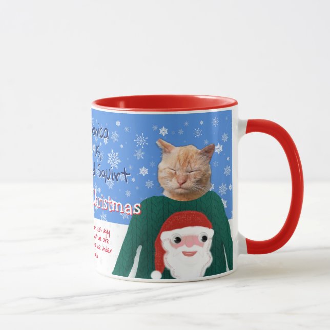 Ihre Katzen in Ugg Weihnachts Sweaters Custom Foto Tasse (Rechts)