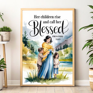 Ihre Kinder aufstehen - Christliche Wall Art für F Poster