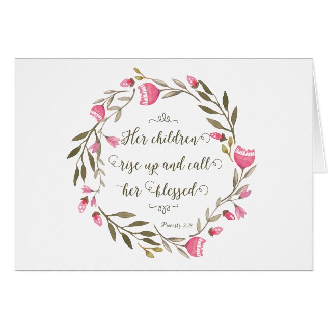 Ihre Kinder steigen oben u. rufen sie gesegnet an (Vorderseite (Horizontal))