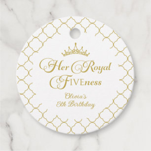 Ihre Königliche Fünf Gold Prinzessin 5. Geburtstag Geschenkanhänger