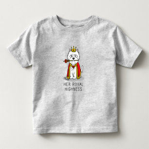 Ihre Königliche Hoheit Queen Westie Dog Kleinkind T-shirt