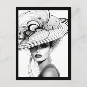 IHRE KRONE (SCHWARZ UND WEISS) #2 POSTKARTE