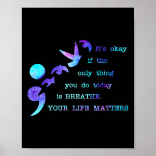 Ihre Lebensprobleme Suizidprävention Bewusstsein Poster